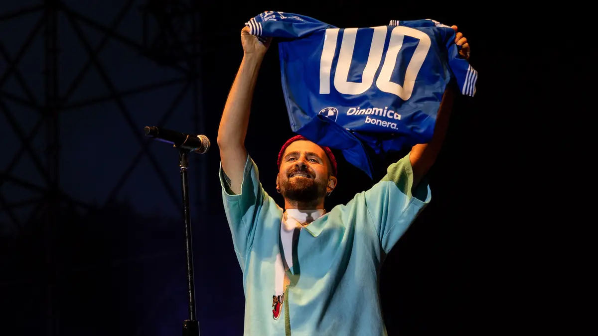 SPETTACOLI BRESCIA SUMMER MUSIC 2026 FRAH QUINTALE NELLA FOTO FRAH QUINTALE CON MAGLIA CALCIO UNION BRESCIA 09-07-2026 Marazzani@NewReporter
