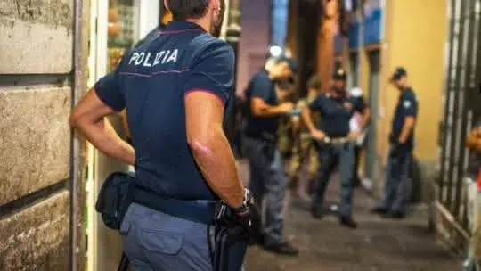 L'intervento della Polizia