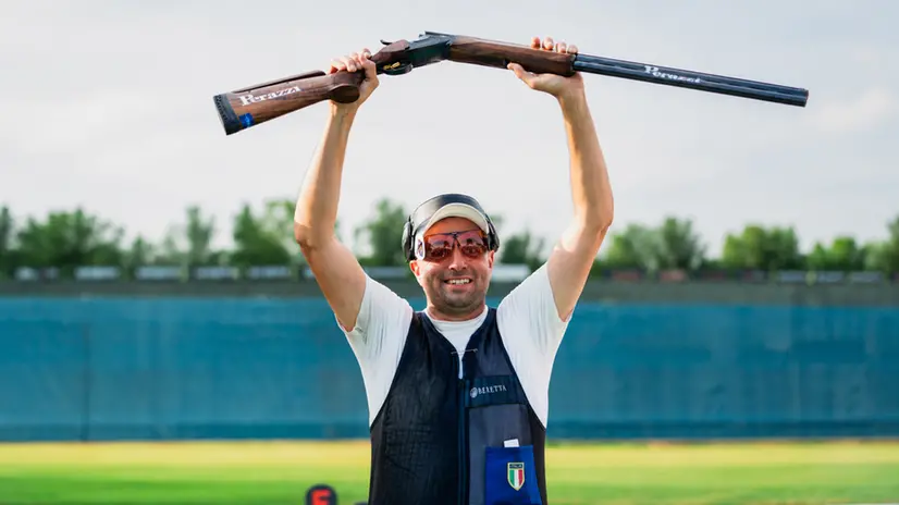 Frasca esulta dopo la vittoria - foto Fitav