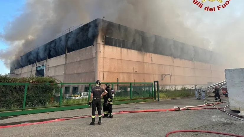I Vigili del fuoco in azione a Lonato