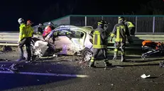 L'automobile di Abdoulaye Diop dopo l'incidente