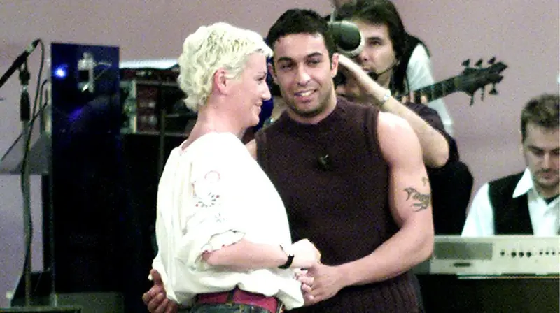 Cristina con Pietro Taricone