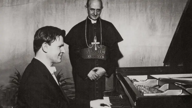 Il cardinale Montini con il maestro Orizio