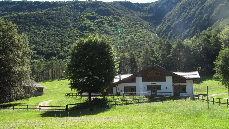 Malga Caino, immersa nei boschi della Valle del Chiese