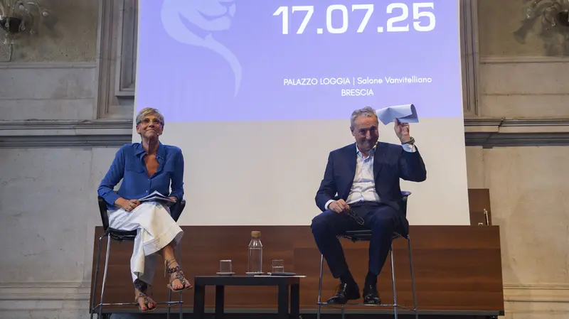 La sindaca Laura Castelletti e Giuseppe Pasini