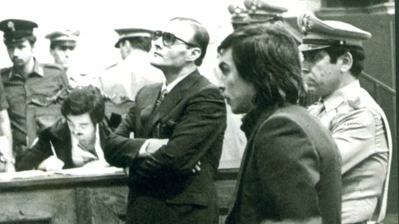 Ermanno Buzzi durante un'udienza