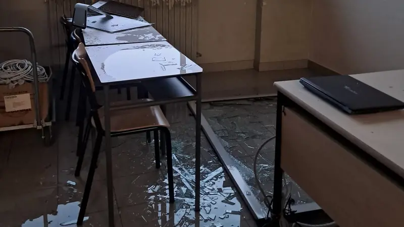 I danni all’istituto Perlasca di Vobarno - Provincia di Brescia