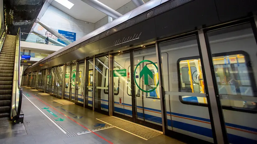 Una stazione della metropolitana di Brescia