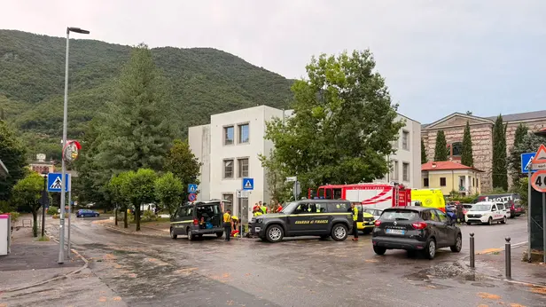 I soccorritori impegnati nelle ricerche