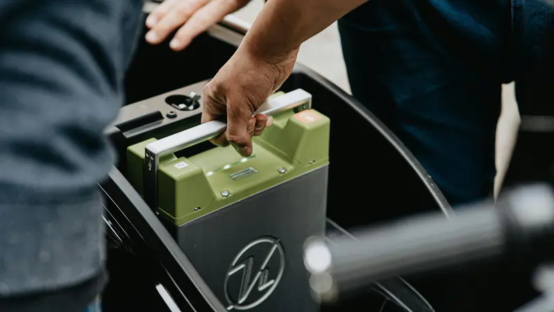 Una batteria di un veicolo elettrico
