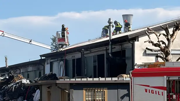 L'incendio a Mazzano