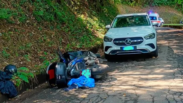 Il luogo dell'incidente in via Montecampione ad Artogne