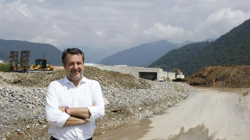 CONCESIO CANTIERE AUTOSTRADA DELLA VALTROMPIA VISITA MIN MATTEO SALVINI  REDAZIONE PROVINCIA 20-07-2026 GABRIELE STRADA NEW EDEN GROUP 
