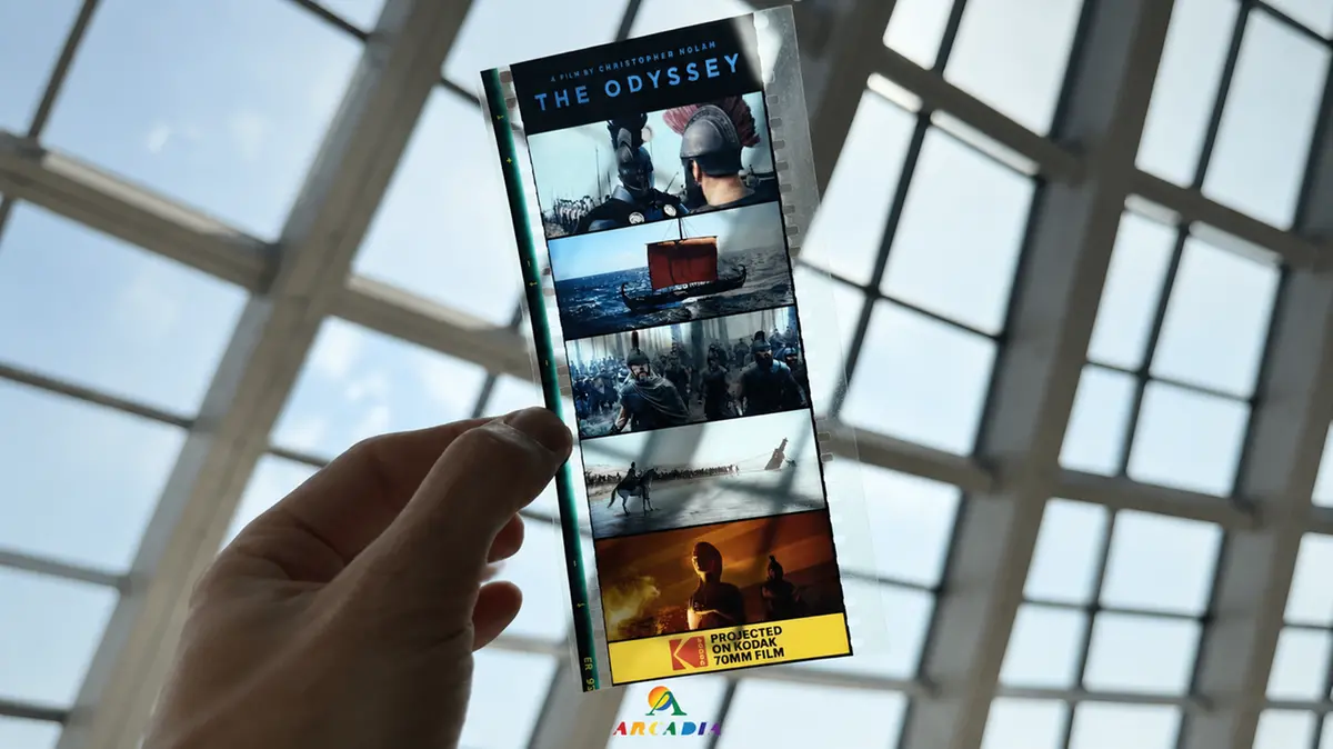 La strip 70mm da collezione di «Odissea» di Nolan - Foto Instagram/Arcadia Cinema