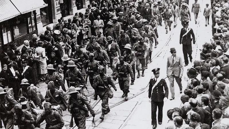 Brescia saluta i volontari in partenza per l'Etiopia - Foto archivio Centro studi Rsi Salò, Fondo Bc
