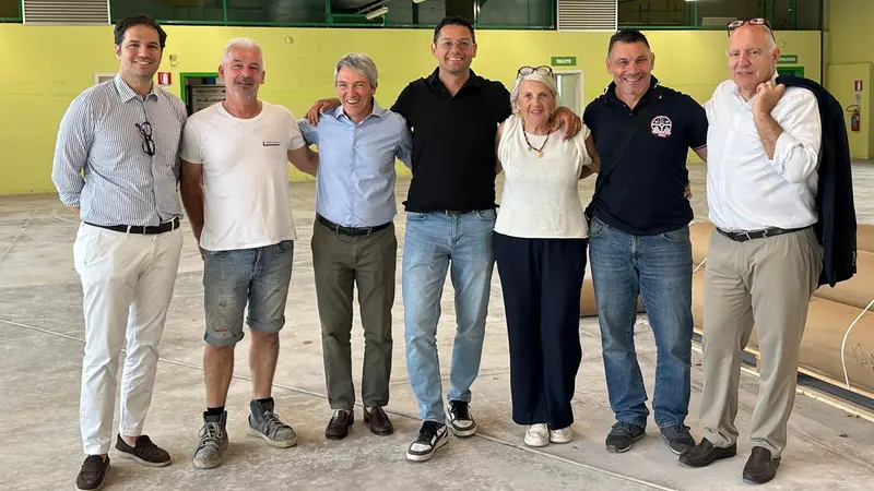 Gli assessori Muchetti e Cantoni con il presidente di Feel Sport Asd Gabriel Esteban Tamburri