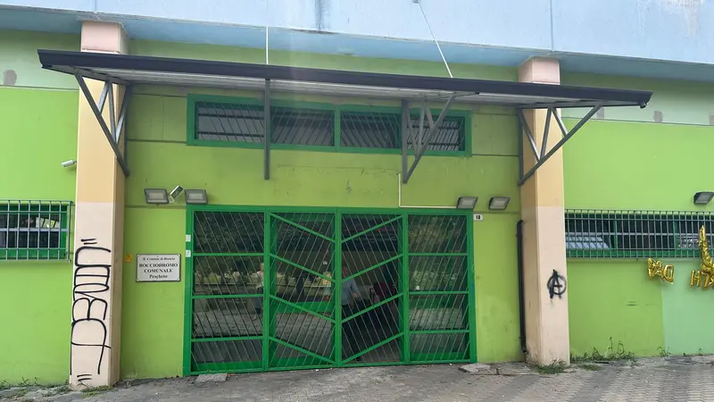 L'esterno del bocciodromo