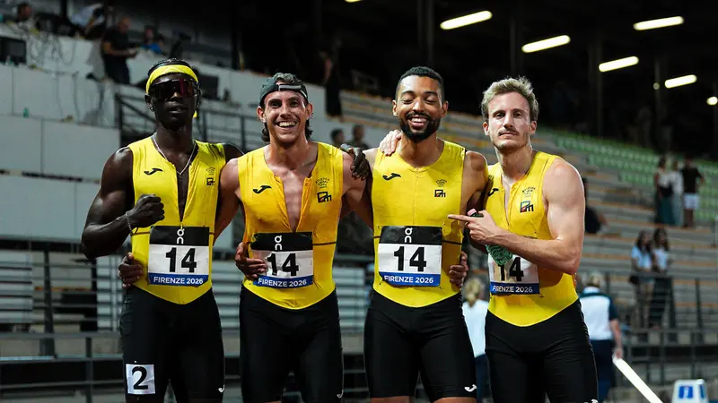La festa per l'oro della 4x400 della Chiari 1964 Libertas