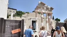 Turisti in visita al Capitolium
