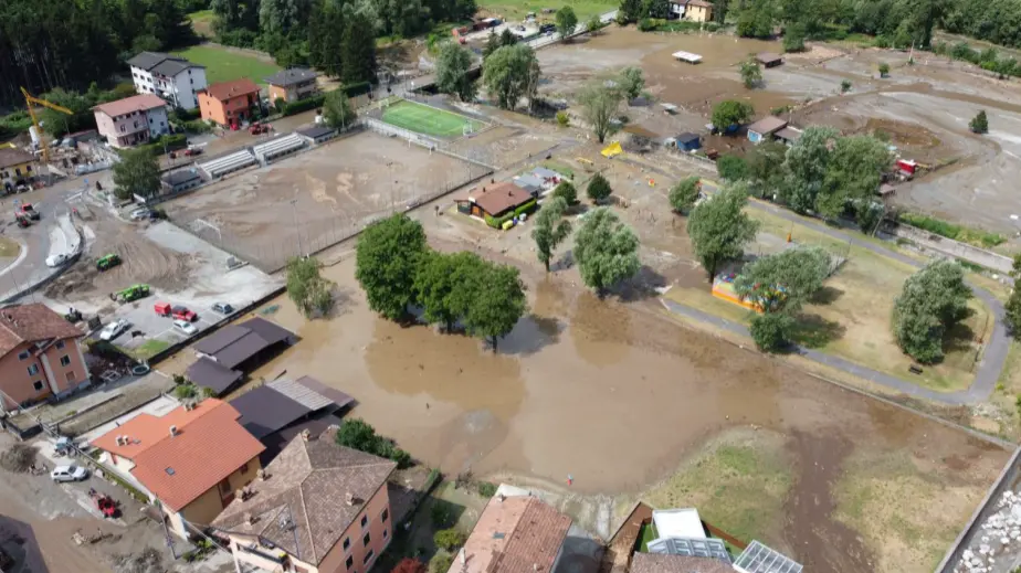 La colata di fango che invase Niardo nel 2022
