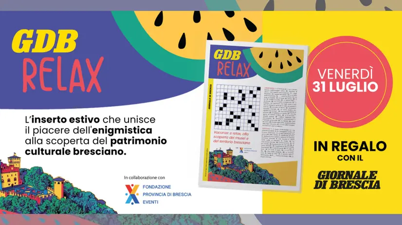 In regalo con il Giornale di Brescia arriva GdB Relax con 48 pagine di giochi