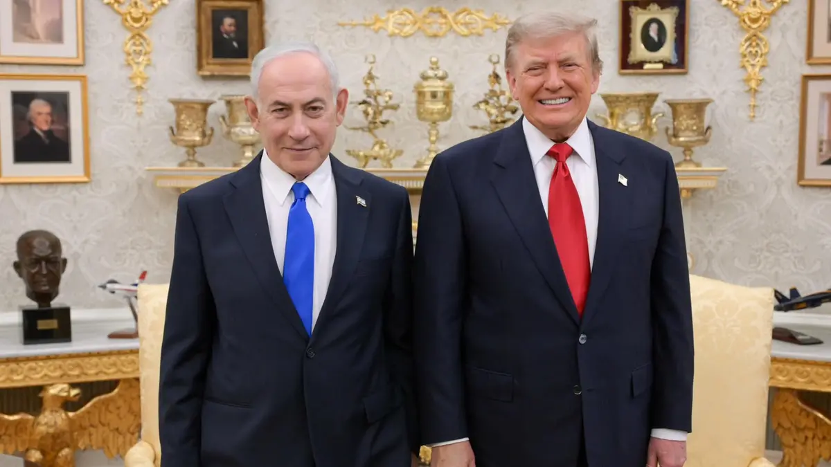 Netanyahu alla Casa Bianca per l'incontro con Trump - Foto Ansa © www.giornaledibrescia.it