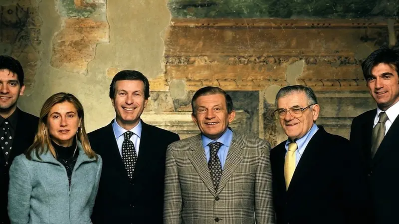I fondatori di Olimpia Splendid, ovvero i bresciani Saccone e Dalla Bona e i reggiani Marchesi