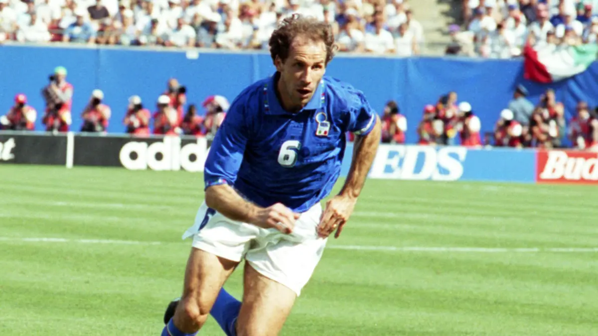 Franco Baresi con la maglia della Nazionale italiana - Foto Ansa © www.giornaledibrescia.it