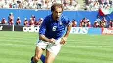 Franco Baresi con la maglia della Nazionale italiana - Foto Ansa © www.giornaledibrescia.it