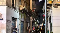 L'incendio in corso Mameli
