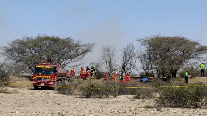 I soccorsi nella zona di Nazca