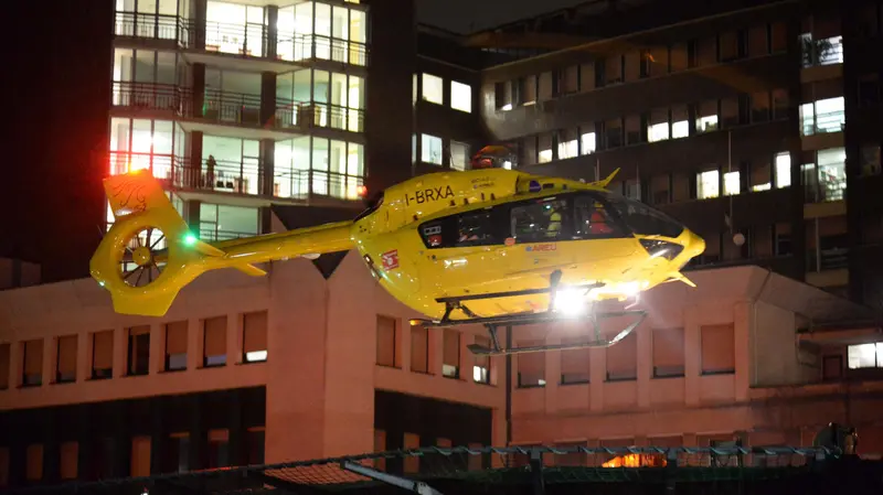 L'uomo è stato ricoverato al Civile