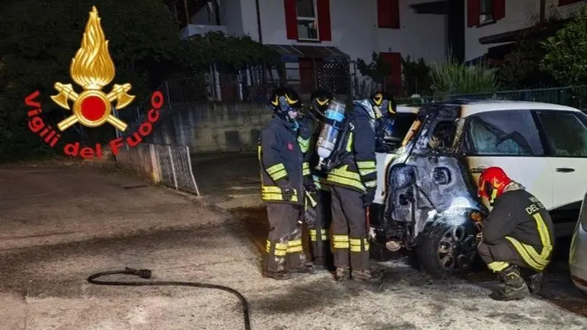 I Vigili del fuoco al lavoro a Salò