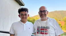 Michele, 17 anni e suo padre Pierantonio, di 48. Ora possono sorridere