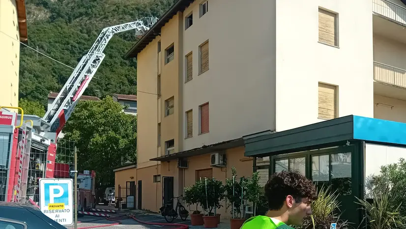 L'intervento dei Vigili del fuoco
