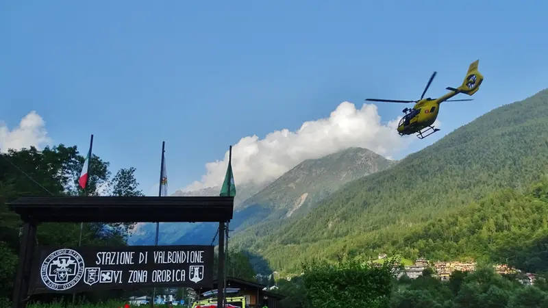 L'intervento del Soccorso alpino di Valbondione