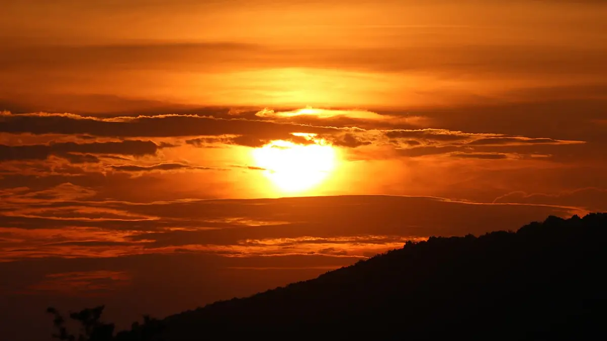 Il sole fotografato da Mompiano