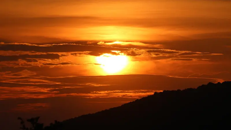 Il sole fotografato da Mompiano