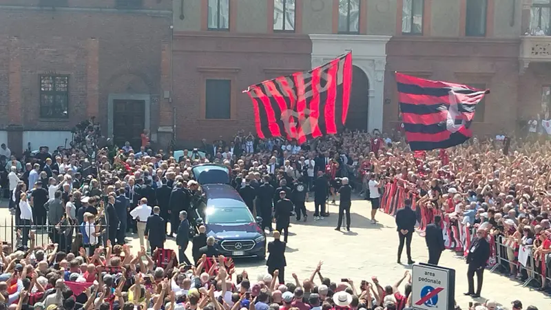 Franco Baresi's funeral at the Basilica di Sant'Ambrogio in Milan, 4 August 2026. ANSA/ Mourad Balti Touati