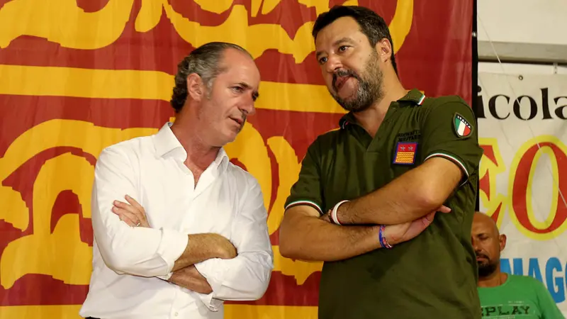 Luca Zaia e Matteo Salvini - Foto Ansa © www.giornaledibrescia.it