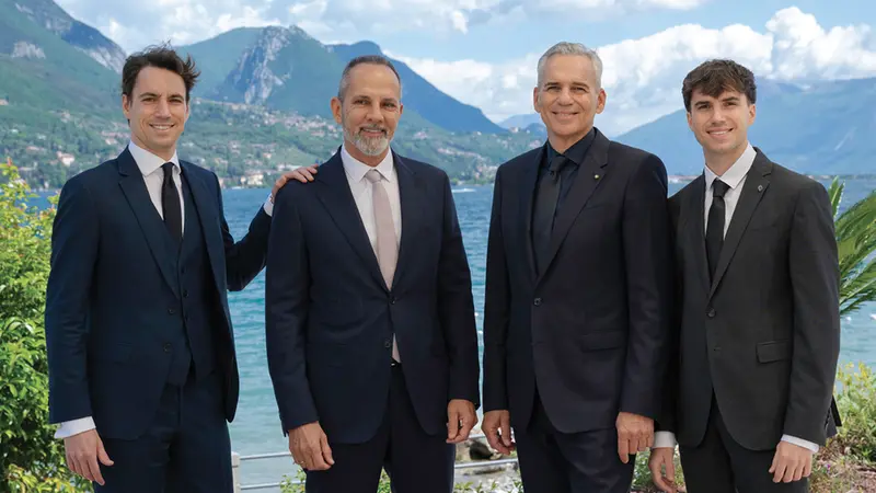 Alla guida di Blu Hotels: da sinistra Mattia Risatti, Fabrizio Piantoni, Nicola Risatti e Oliver Risatti