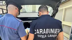 Il controllo dei carabinieri
