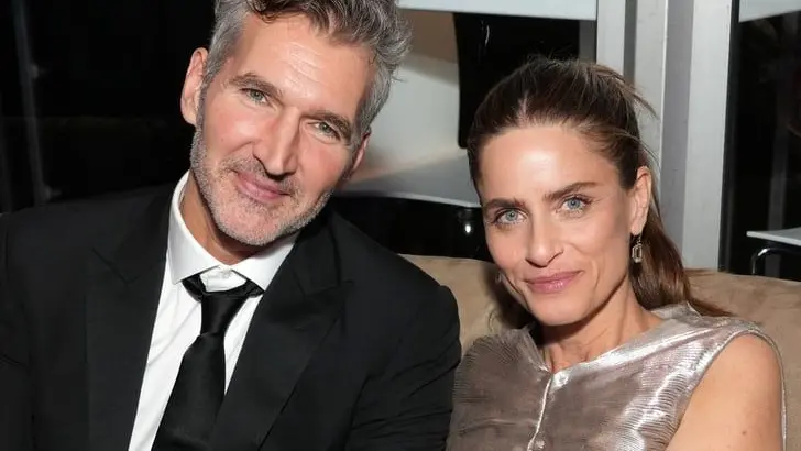 David Benioff con la moglie, l'attrice Amanda Peet