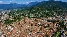 Una veduta aerea di Brescia