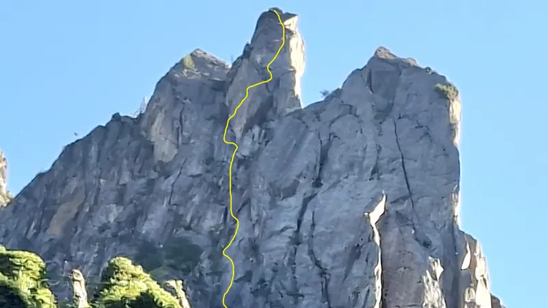 Il tracciato della salita