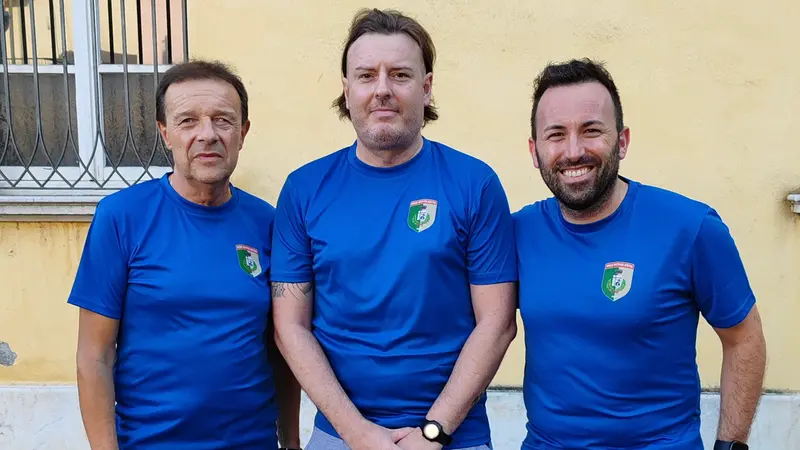 Il dt Claudio Tonni, l'allenatore Maurizio Tedoldi e il presidente Simone Salvo © www.giornaledibrescia.it