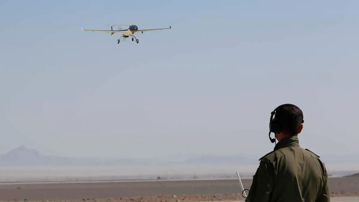 Un drone dell’aviazione iraniana in una recente immagine - Foto Ansa © www.giornaledibrescia.it