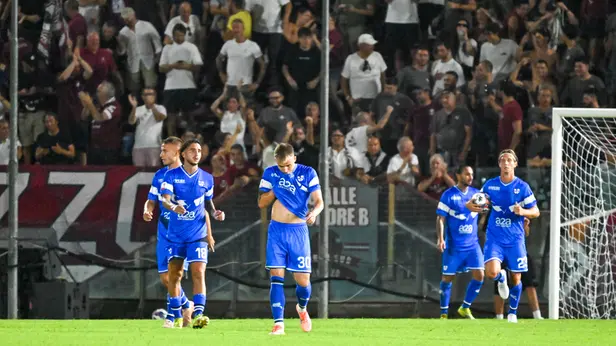 Sport   Calcio Arezzo  Coppa Italia Arezzo  Union Brescia      Nella Foto   gol Camillo Tavernelli (Arezzo) delusione Luca Liverani (Union Brescia) Pellegrini Jacopo (Union Brescia) Luca Vido (Union Brescia)  09-08-2026 Agenzia NewReporter Pasotti