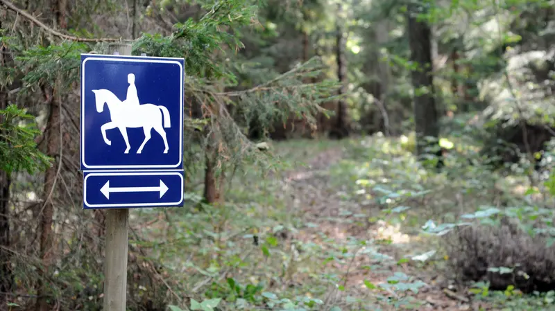 Il sentiero è percorribile a cavallo e a piedi