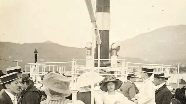 Turisti nella prima classe del piroscafo nel 1910